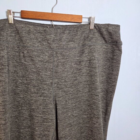 Gaiam 3X Heathered Gray Pull On Flare Leg Comfy Casual Pants - Picture 5 of 8